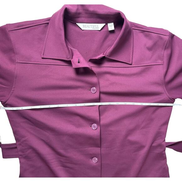 QVC BEAUTIFUL by Lawrence Zarian Regular Ponte Button-Front Jacket NWOT SIZE S - Picture 7 of 7